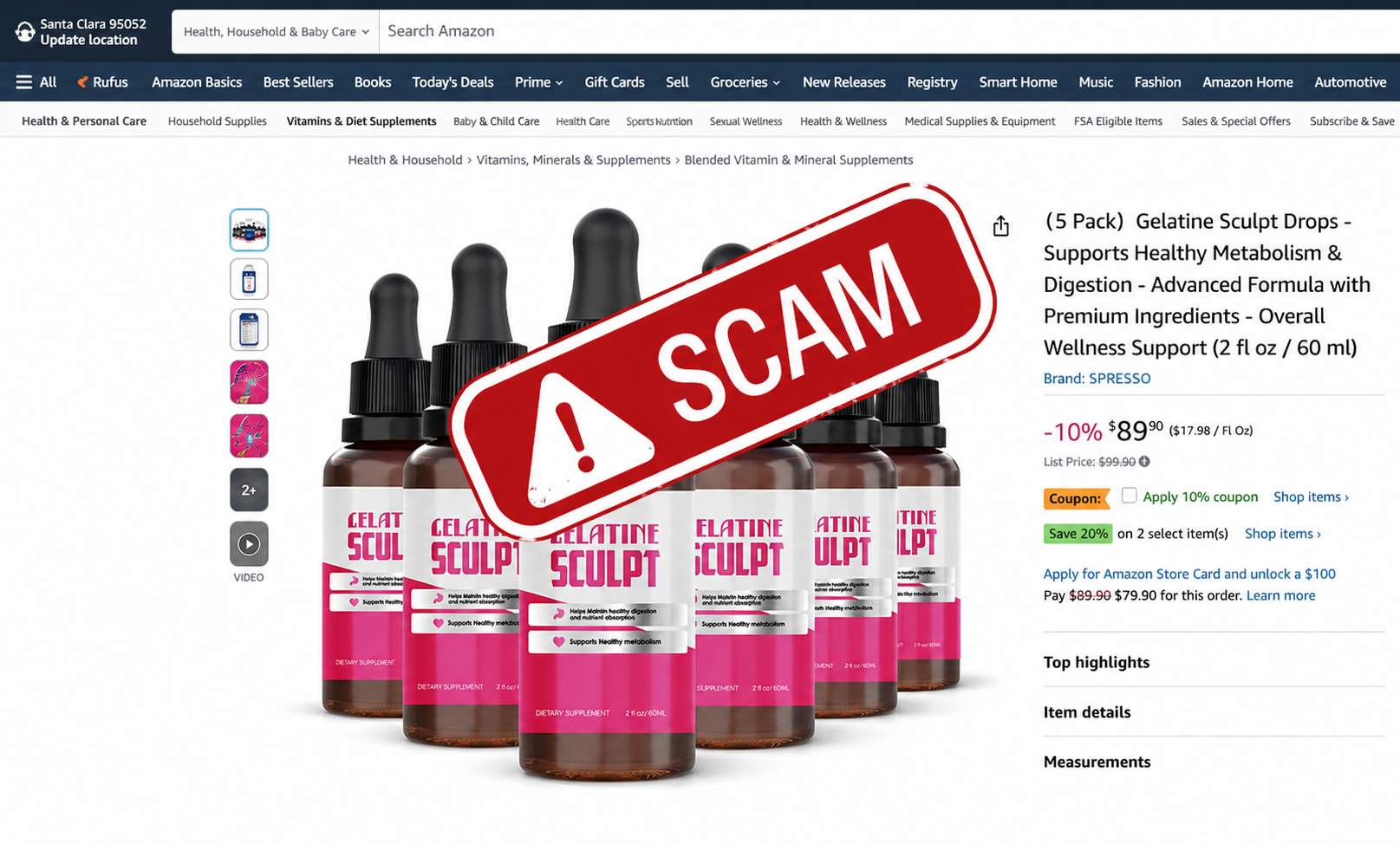 Gelatine Sculpt scam alert
