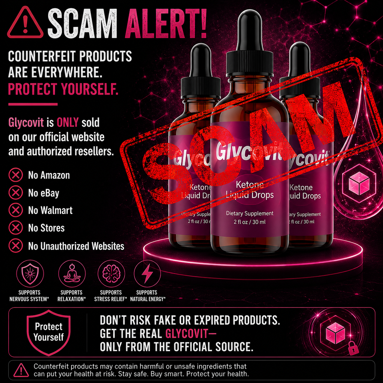 Glycovit scam alert warning