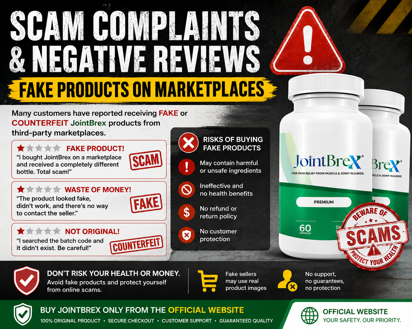 JointBrex negative reviews and complaints