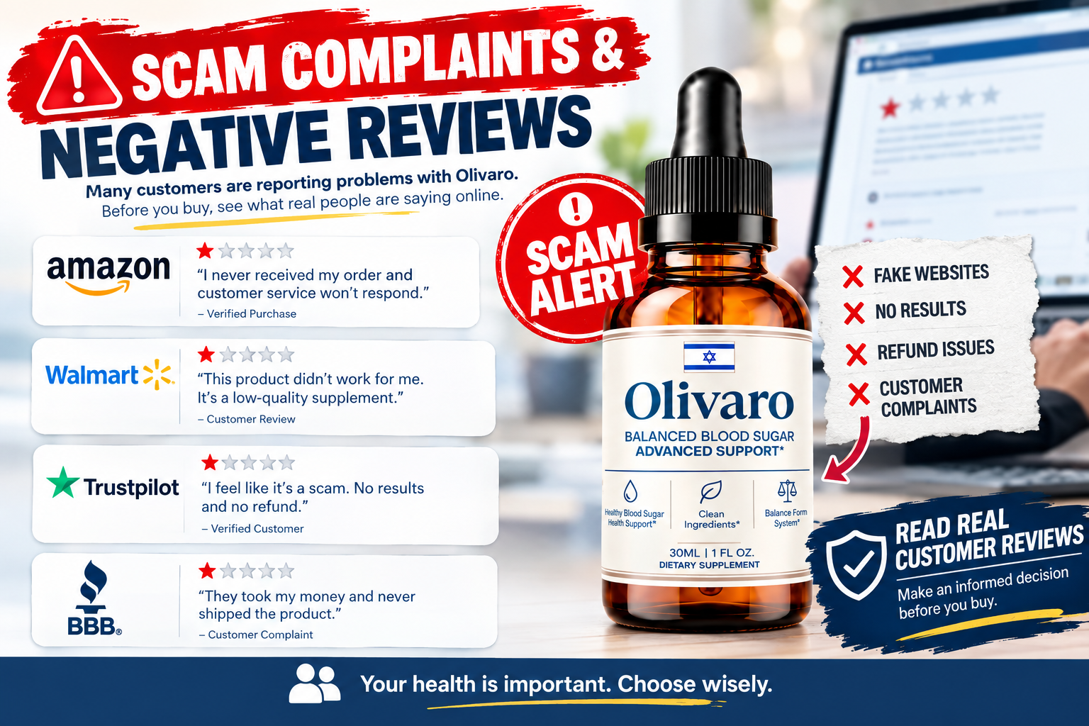 Olivaro complaints and negative reviews